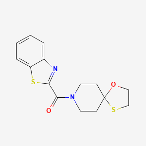molecular formula C15H16N2O2S2 B2797894 Benzo[d]thiazol-2-yl(1-oxa-4-thia-8-azaspiro[4.5]decan-8-yl)methanone CAS No. 1351658-61-1