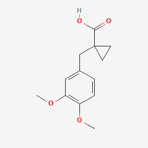 molecular formula C13H16O4 B2797899 1-[(3,4-Dimethoxyphenyl)methyl]cyclopropane-1-carboxylic acid CAS No. 1267218-80-3