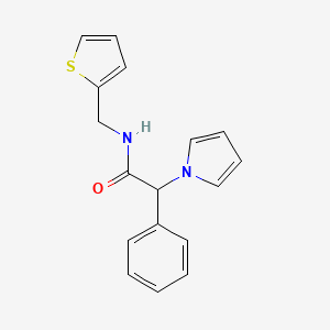 2-phenyl-2-(1H-pyrrol-1-yl)-N-(thiophen-2-ylmethyl)acetamide