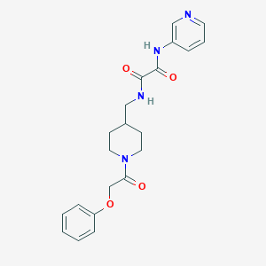 molecular formula C21H24N4O4 B2797911 N-{[1-(2-phenoxyacetyl)piperidin-4-yl]methyl}-N'-(pyridin-3-yl)ethanediamide CAS No. 1235338-71-2