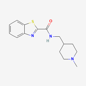 molecular formula C15H19N3OS B2797931 N-[(1-methylpiperidin-4-yl)methyl]-1,3-benzothiazole-2-carboxamide CAS No. 1210903-29-9