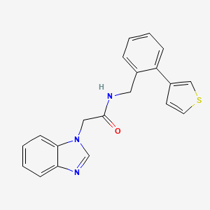 B2797935 2-(1H-benzo[d]imidazol-1-yl)-N-(2-(thiophen-3-yl)benzyl)acetamide CAS No. 1797350-30-1