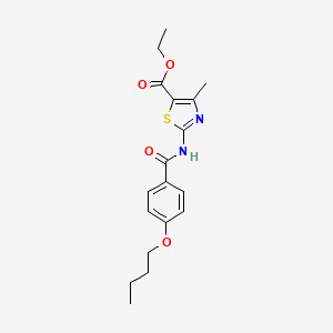 molecular formula C18H22N2O4S B2797945 Ethyl 2-(4-butoxybenzamido)-4-methylthiazole-5-carboxylate CAS No. 94263-37-3