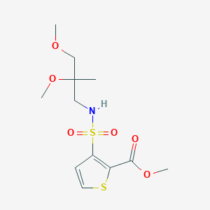 molecular formula C12H19NO6S2 B2797952 Methyl 3-[(2,3-dimethoxy-2-methylpropyl)sulfamoyl]thiophene-2-carboxylate CAS No. 2034540-72-0
