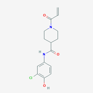 molecular formula C15H17ClN2O3 B2797959 N-(3-Chloro-4-hydroxyphenyl)-1-prop-2-enoylpiperidine-4-carboxamide CAS No. 2361795-48-2