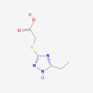 molecular formula C6H9N3O2S B2797966 [(3-乙基-1H-1,2,4-三唑-5-基)硫代]乙酸 CAS No. 371126-60-2