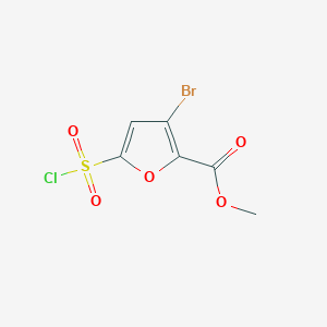 molecular formula C6H4BrClO5S B2797973 methyl 3-bromo-5-(chlorosulfonyl)furan-2-carboxylate CAS No. 2413877-87-7