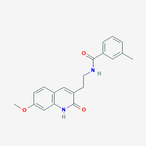 molecular formula C20H20N2O3 B2797981 N-(2-(7-methoxy-2-oxo-1,2-dihydroquinolin-3-yl)ethyl)-3-methylbenzamide CAS No. 851406-10-5