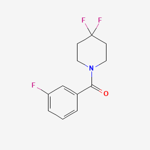 molecular formula C12H12F3NO B2797985 4,4-Difluoro-1-(3-fluorobenzoyl)piperidine CAS No. 2327240-67-3
