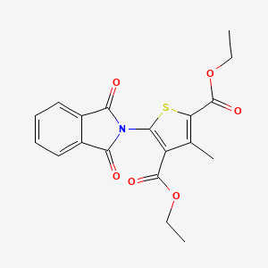 molecular formula C19H17NO6S B2797995 2,4-diethyl 5-(1,3-dioxo-2,3-dihydro-1H-isoindol-2-yl)-3-methylthiophene-2,4-dicarboxylate CAS No. 313506-75-1