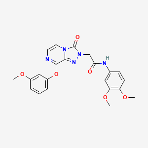 molecular formula C22H21N5O6 B2797997 N-(3,4-dimethoxyphenyl)-2-[8-(3-methoxyphenoxy)-3-oxo-2H,3H-[1,2,4]triazolo[4,3-a]pyrazin-2-yl]acetamide CAS No. 1251587-55-9