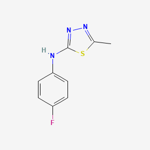 molecular formula C9H8FN3S B2798053 N-(4-fluorophenyl)-5-methyl-1,3,4-thiadiazol-2-amine CAS No. 685113-00-2