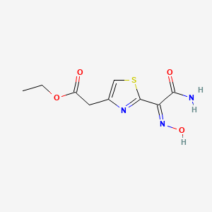 molecular formula C9H11N3O4S B2798062 ETHYL 2-{2-[(E)-CARBAMOYL(HYDROXYIMINO)METHYL]-1,3-THIAZOL-4-YL}ACETATE CAS No. 327088-16-4