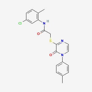 molecular formula C20H18ClN3O2S B2798110 N-(5-chloro-2-methylphenyl)-2-{[4-(4-methylphenyl)-3-oxo-3,4-dihydropyrazin-2-yl]sulfanyl}acetamide CAS No. 941888-23-9