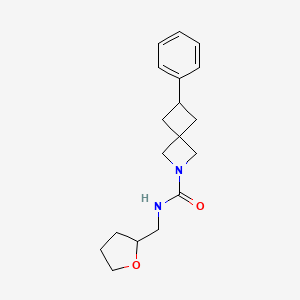 molecular formula C18H24N2O2 B2798113 N-[(oxolan-2-yl)methyl]-6-phenyl-2-azaspiro[3.3]heptane-2-carboxamide CAS No. 2379983-88-5