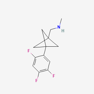 molecular formula C13H14F3N B2798155 N-Methyl-1-[3-(2,4,5-trifluorophenyl)-1-bicyclo[1.1.1]pentanyl]methanamine CAS No. 2287312-74-5