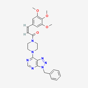 B2798168 (Z)-1-(4-(3-benzyl-3H-[1,2,3]triazolo[4,5-d]pyrimidin-7-yl)piperazin-1-yl)-3-(3,4,5-trimethoxyphenyl)prop-2-en-1-one CAS No. 941978-88-7