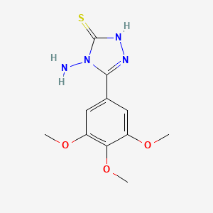 molecular formula C11H14N4O3S B2798207 4-amino-5-(3,4,5-trimethoxyphenyl)-4H-1,2,4-triazole-3-thiol CAS No. 31821-78-0