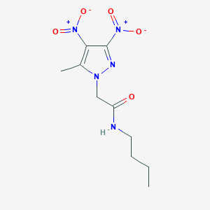 molecular formula C10H15N5O5 B2798257 N-butyl-2-(5-methyl-3,4-dinitro-1H-pyrazol-1-yl)acetamide CAS No. 353455-13-7