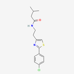 N-[2-[2-(4-chlorophenyl)-1,3-thiazol-4-yl]ethyl]-3-methylbutanamide
