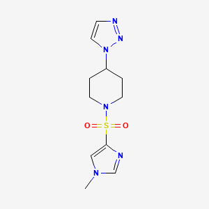 1-((1-methyl-1H-imidazol-4-yl)sulfonyl)-4-(1H-1,2,3-triazol-1-yl)piperidine