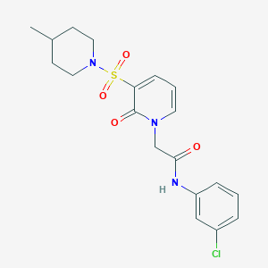 N-(3-chlorophenyl)-2-(3-((4-methylpiperidin-1-yl)sulfonyl)-2-oxopyridin-1(2H)-yl)acetamide