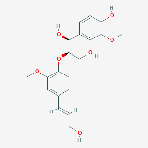 molecular formula C20H24O7 B027983 (1S,2R)-1-(4-Hydroxy-3-methoxyphenyl)-2-[4-[(E)-3-hydroxyprop-1-enyl]-2-methoxyphenoxy]propane-1,3-diol CAS No. 890317-92-7