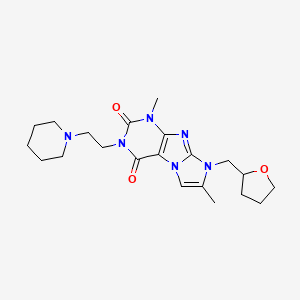 4,7-Dimethyl-6-(oxolan-2-ylmethyl)-2-(2-piperidin-1-ylethyl)purino[7,8-a]imidazole-1,3-dione