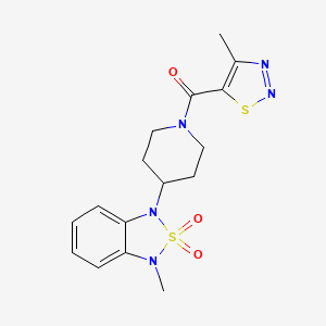 (4-methyl-1,2,3-thiadiazol-5-yl)(4-(3-methyl-2,2-dioxidobenzo[c][1,2,5]thiadiazol-1(3H)-yl)piperidin-1-yl)methanone