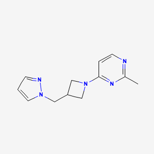 2-methyl-4-{3-[(1H-pyrazol-1-yl)methyl]azetidin-1-yl}pyrimidine