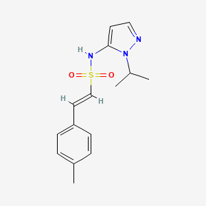 (E)-2-(4-Methylphenyl)-N-(2-propan-2-ylpyrazol-3-yl)ethenesulfonamide