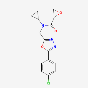 N-[[5-(4-Chlorophenyl)-1,3,4-oxadiazol-2-yl]methyl]-N-cyclopropyloxirane-2-carboxamide