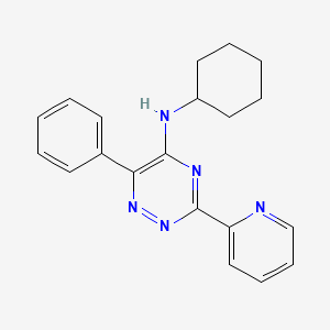 N-cyclohexyl-6-phenyl-3-(2-pyridinyl)-1,2,4-triazin-5-amine