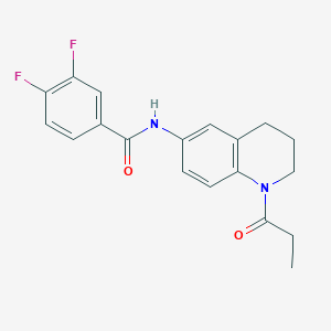 3,4-difluoro-N-(1-propionyl-1,2,3,4-tetrahydroquinolin-6-yl)benzamide