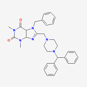 7-benzyl-8-{[4-(diphenylmethyl)piperazin-1-yl]methyl}-1,3-dimethyl-2,3,6,7-tetrahydro-1H-purine-2,6-dione