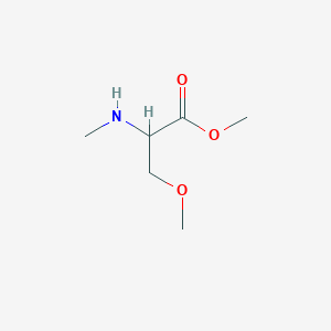 molecular formula C6H13NO3 B2798334 Methyl 3-methoxy-2-(methylamino)propanoate CAS No. 7752-32-1