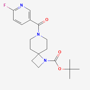 Tert-butyl 7-(6-fluoropyridine-3-carbonyl)-1,7-diazaspiro[3.5]nonane-1-carboxylate