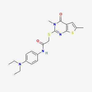 N-[4-(diethylamino)phenyl]-2-(3,6-dimethyl-4-oxothieno[2,3-d]pyrimidin-2-yl)sulfanylacetamide