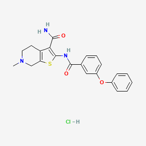 6-Methyl-2-(3-phenoxybenzamido)-4,5,6,7-tetrahydrothieno[2,3-c]pyridine-3-carboxamide hydrochloride