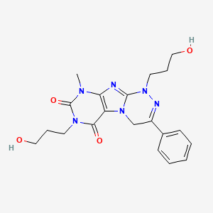 1,7-bis(3-hydroxypropyl)-9-methyl-3-phenyl-5,7,9-trihydro-4H-1,2,4-triazino[4, 3-h]purine-6,8-dione
