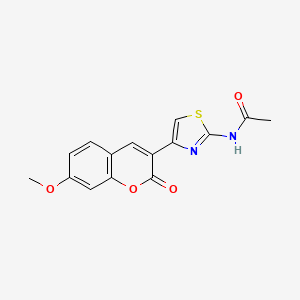 N-[4-(7-methoxy-2-oxochromen-3-yl)-1,3-thiazol-2-yl]acetamide