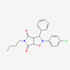 5-butyl-2-(4-chlorophenyl)-3-phenyldihydro-2H-pyrrolo[3,4-d]isoxazole-4,6(5H,6aH)-dione