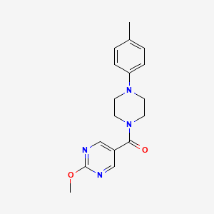 molecular formula C17H20N4O2 B2798390 (2-Methoxy-5-pyrimidinyl)[4-(4-methylphenyl)piperazino]methanone CAS No. 1251624-19-7