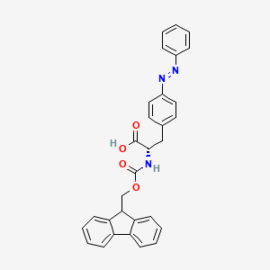 molecular formula C30H25N3O4 B2798391 (2S)-2-(9H-fluoren-9-ylmethoxycarbonylamino)-3-(4-phenyldiazenylphenyl)propanoic acid CAS No. 210366-26-0
