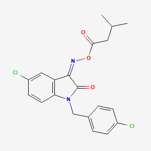 [(Z)-[5-chloro-1-[(4-chlorophenyl)methyl]-2-oxoindol-3-ylidene]amino] 3-methylbutanoate