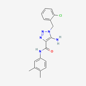 molecular formula C18H18ClN5O B2798397 5-amino-1-(2-chlorobenzyl)-N-(3,4-dimethylphenyl)-1H-1,2,3-triazole-4-carboxamide CAS No. 899737-06-5