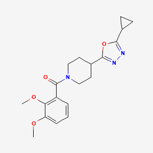 (4-(5-Cyclopropyl-1,3,4-oxadiazol-2-yl)piperidin-1-yl)(2,3-dimethoxyphenyl)methanone