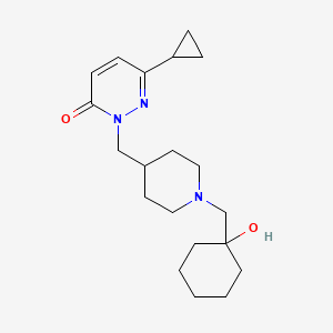 6-Cyclopropyl-2-({1-[(1-hydroxycyclohexyl)methyl]piperidin-4-yl}methyl)-2,3-dihydropyridazin-3-one