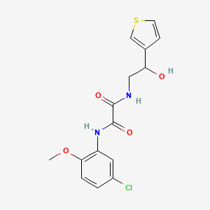 molecular formula C15H15ClN2O4S B2798402 N1-(5-chloro-2-methoxyphenyl)-N2-(2-hydroxy-2-(thiophen-3-yl)ethyl)oxalamide CAS No. 1251563-20-8