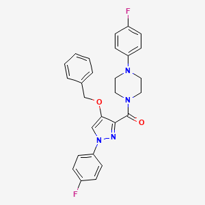 (4-(benzyloxy)-1-(4-fluorophenyl)-1H-pyrazol-3-yl)(4-(4-fluorophenyl)piperazin-1-yl)methanone